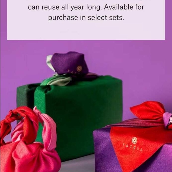 Brand New!! Pink Tatcha Furoshiki Cloth Wrap scarf - Picture 1 of 6